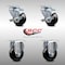 Service Caster 3 Inch SS Hard Rubber Wheel Swivel Top Plate Caster Set with 2 Brake 2 Rigid SCC SCC-SS20S314-HRS-TLB-2-R-2 - alternate 7